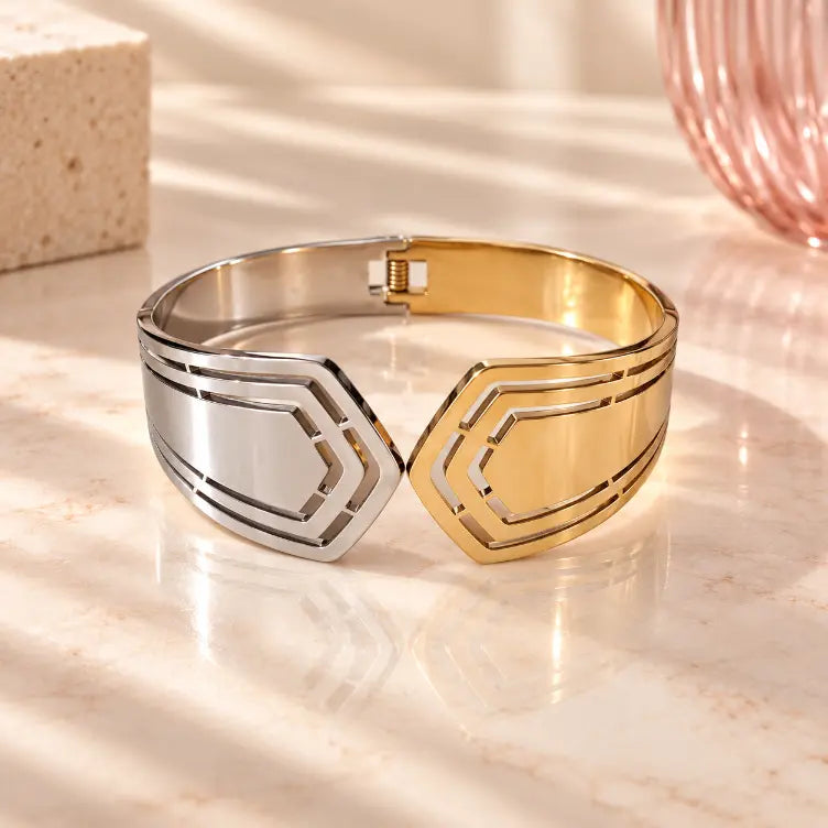 Astra 18K Gold Plated Dual Tone Bracelet for Women