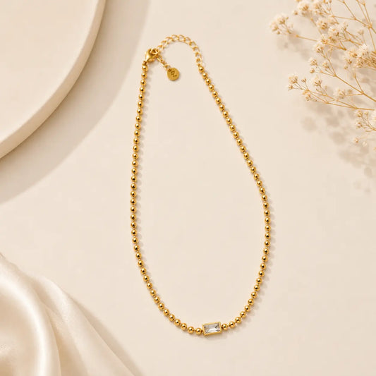 Aurelia Crystal Beaded Necklace | Tvayi