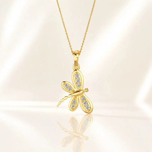 Aurelia Dragonfly Lab-Grown Diamond Pendant | Tvayi