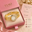 Aurelia 18K Gold Plated Crystal Bracelet Watch premium TVAYI gifting presentation – TVAYI