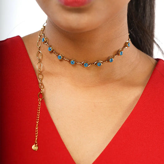 Azure Gaze Necklace | Tvayi