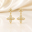 Blossom Diamond Drop Earrings in 9KT Gold | Tvayi