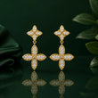 Blossom Diamond Drop Earrings in 9KT Gold | Tvayi