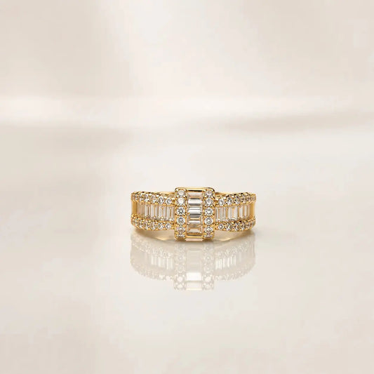 Celeste Baguette Statement Ring | Tvayi