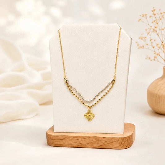Celeste Clover Pendant Necklace Tvayi
