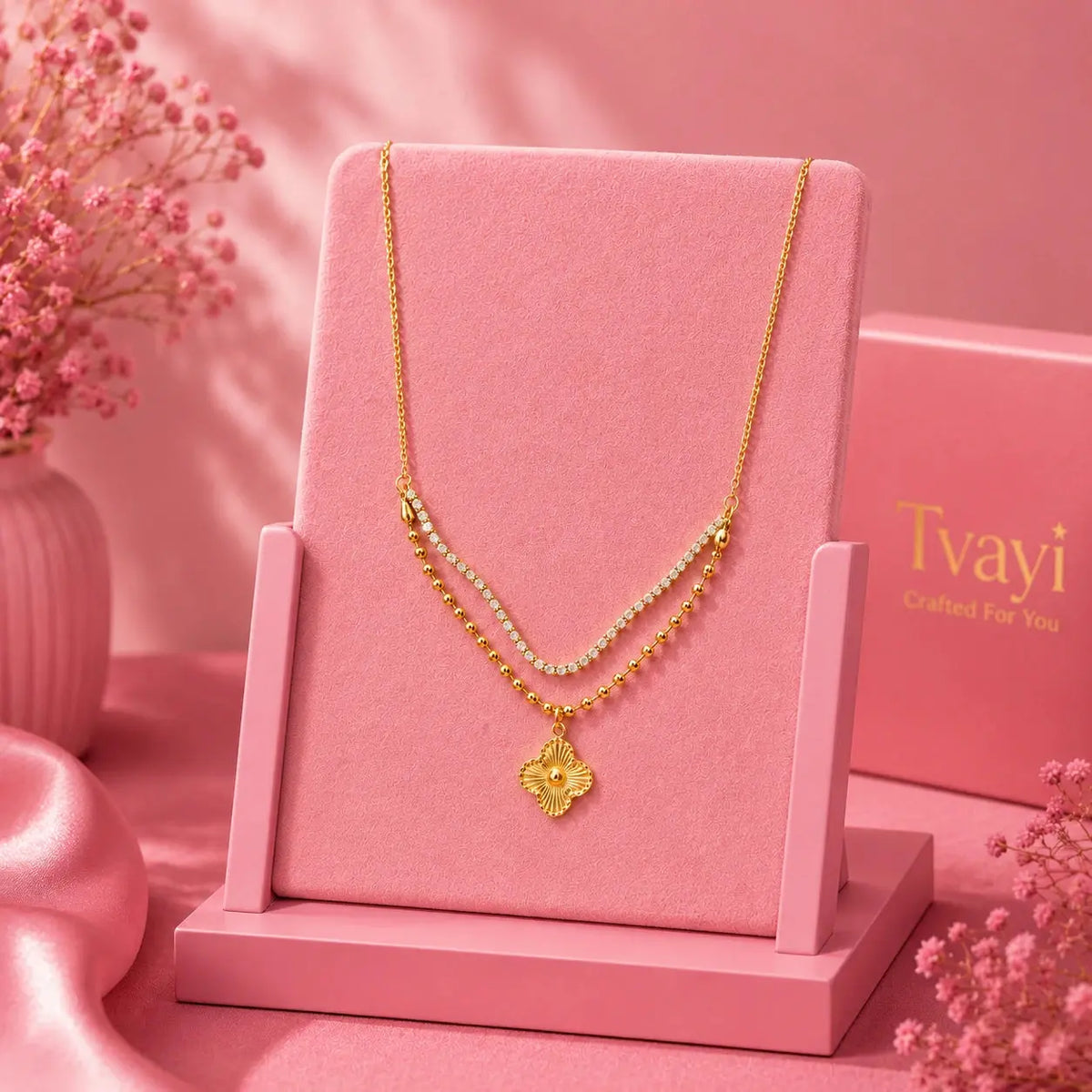 Celeste Clover Pendant Necklace | Tvayi