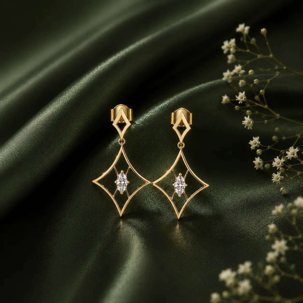 Celeste Prism Lab-Grown Diamond Drop Earrings | Tvayi