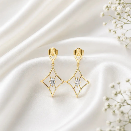 Celeste Prism Lab-Grown Diamond Drop Earrings | Tvayi