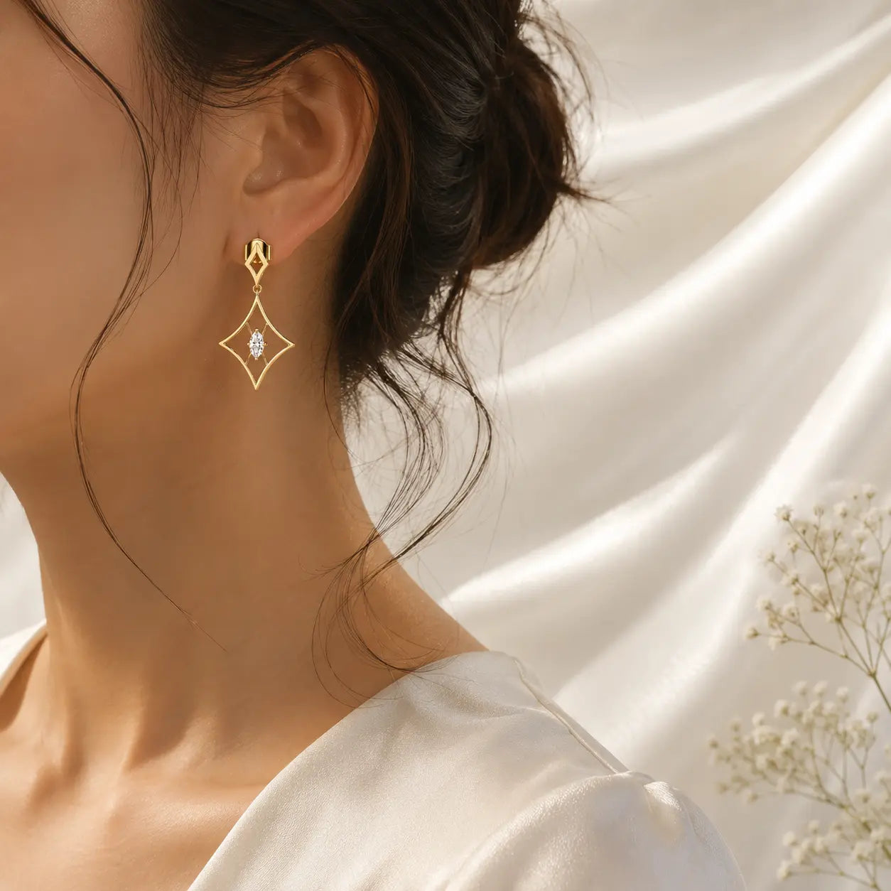 Celeste Prism Lab-Grown Diamond Drop Earrings | Tvayi
