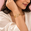 Woman Wearing 18K Gold Plated Bracelet
