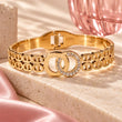 18K Gold Plated Interlocking Circle Bracelet