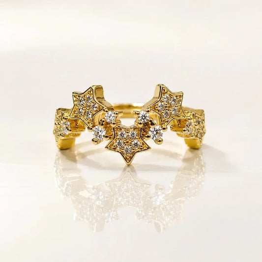 Celestia Star Adjustable Ring – 18K Gold Plated Tvayi