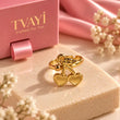 Cerise 18K Gold Plated Double Heart Cherry Charm Ring premium product shot – TVAYI