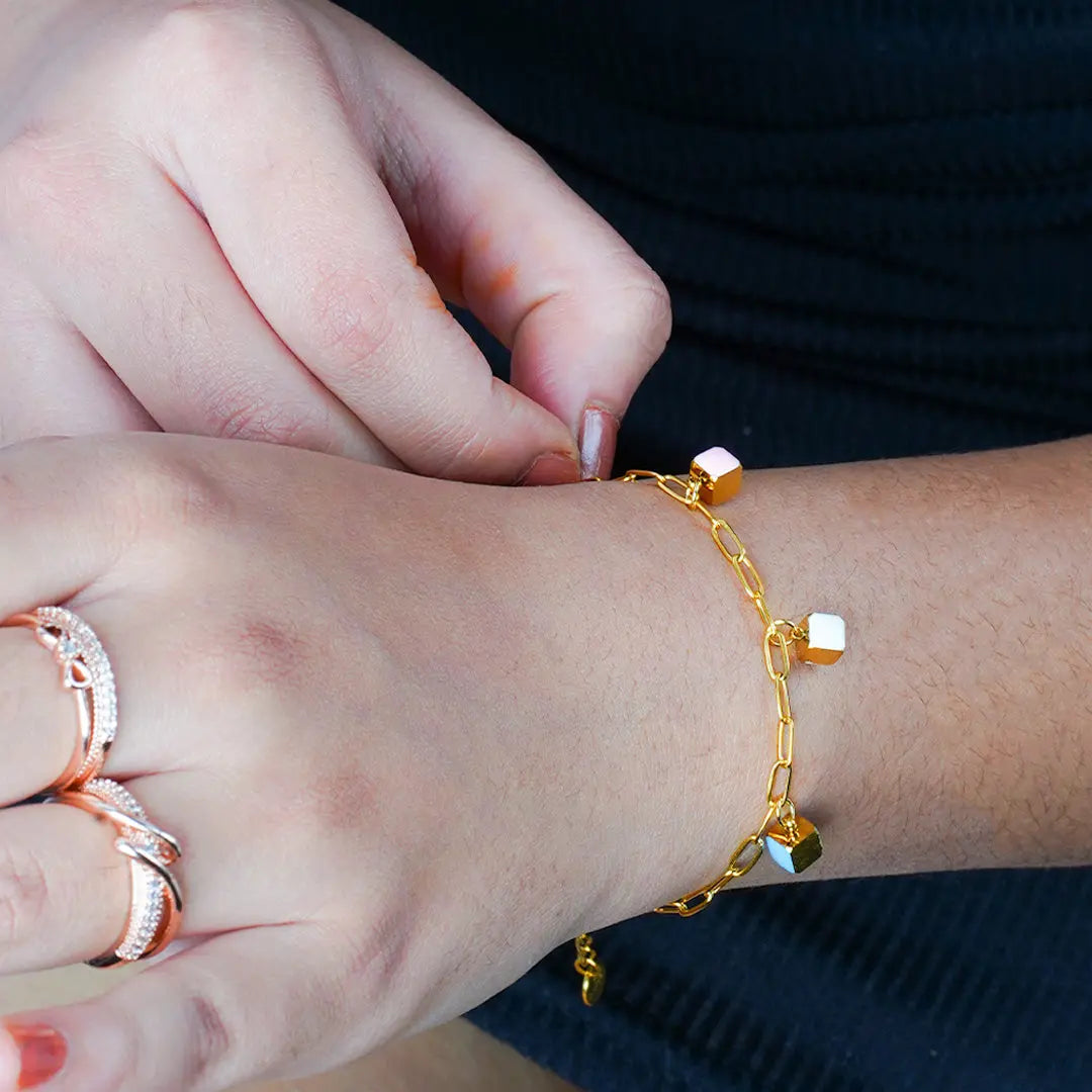 Cube Charm Bracelet | Tvayi Jewellery