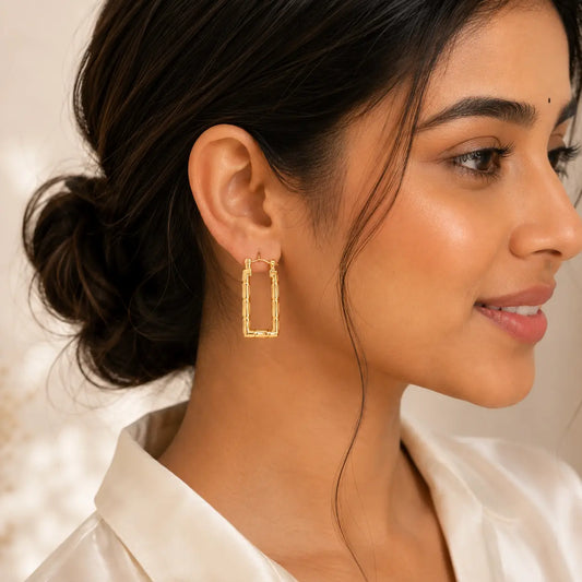 Bamboo Hoop Earrings
