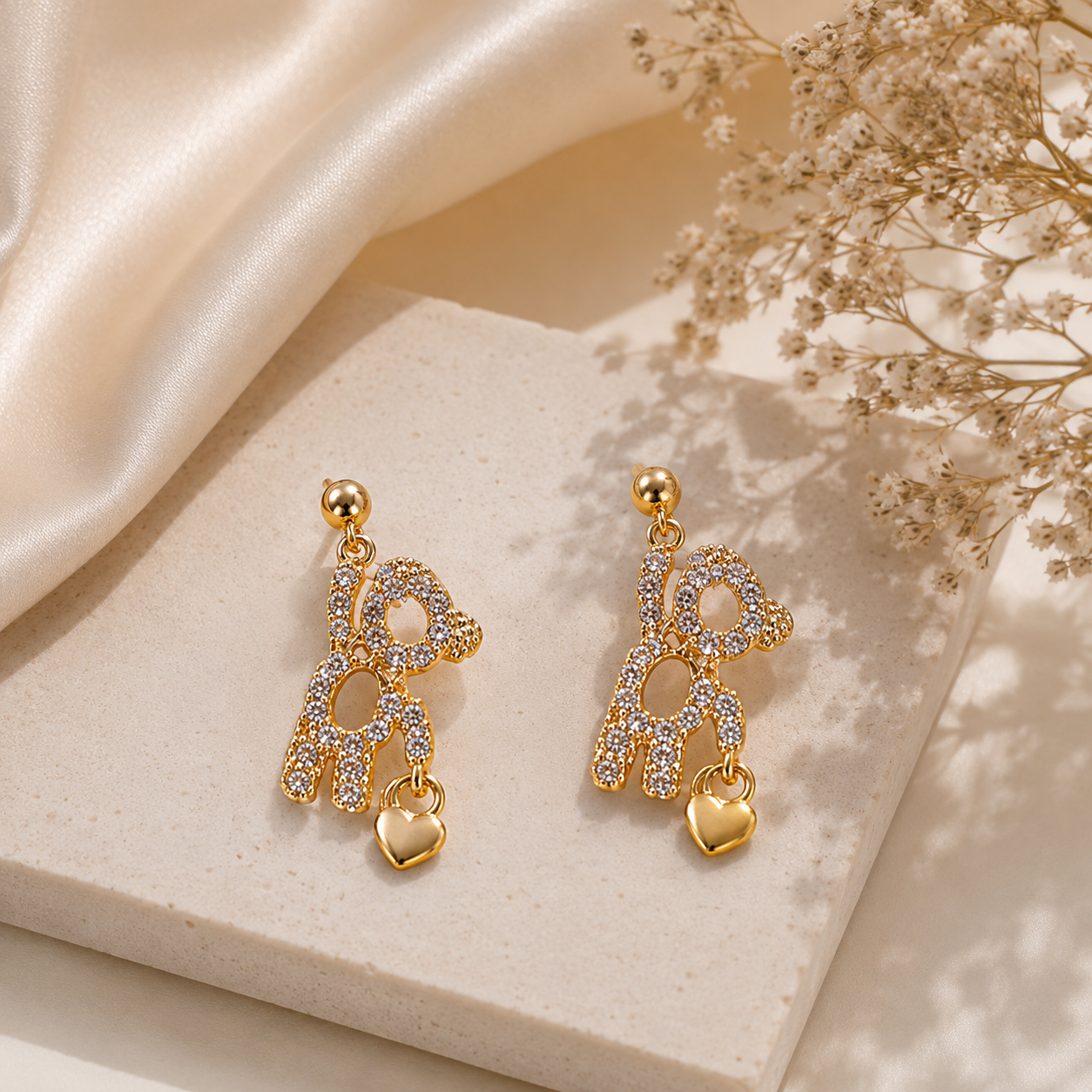 cute teddy bear earrings | Tvayi