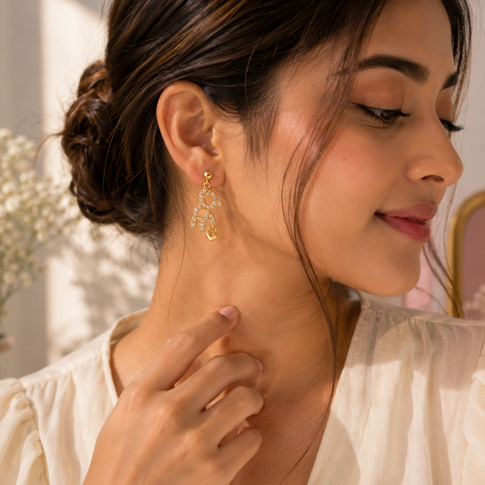 cute teddy bear earrings | Tvayi