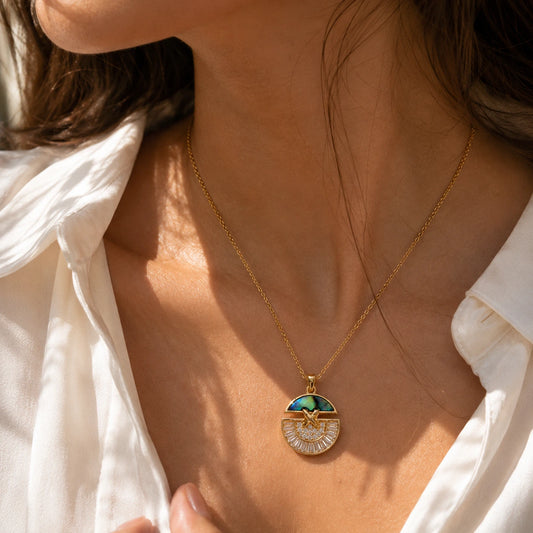 Solara Pendant Necklace – 18K Gold Plated | Tvayi