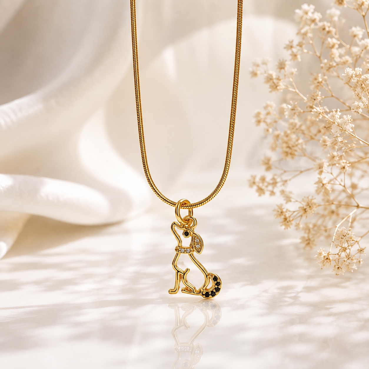 Pawfect Love Pendant Necklace – 18K Gold Plated | Tvayi