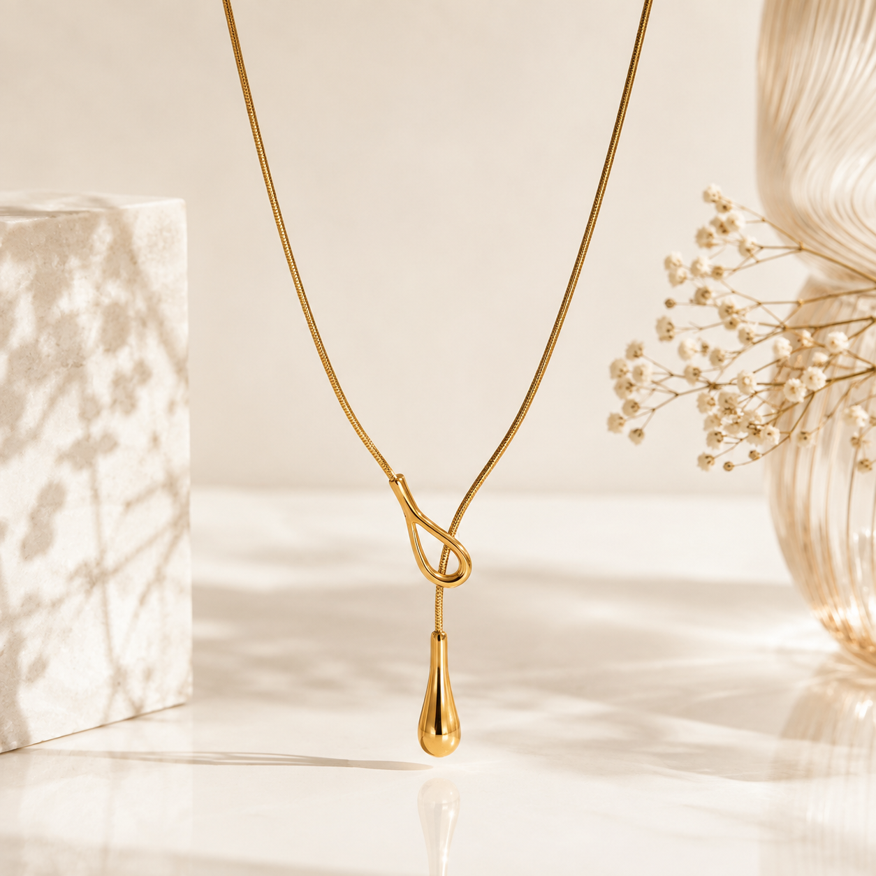 Eternal Drop Necklace – 18K Gold Plated | Tvayi