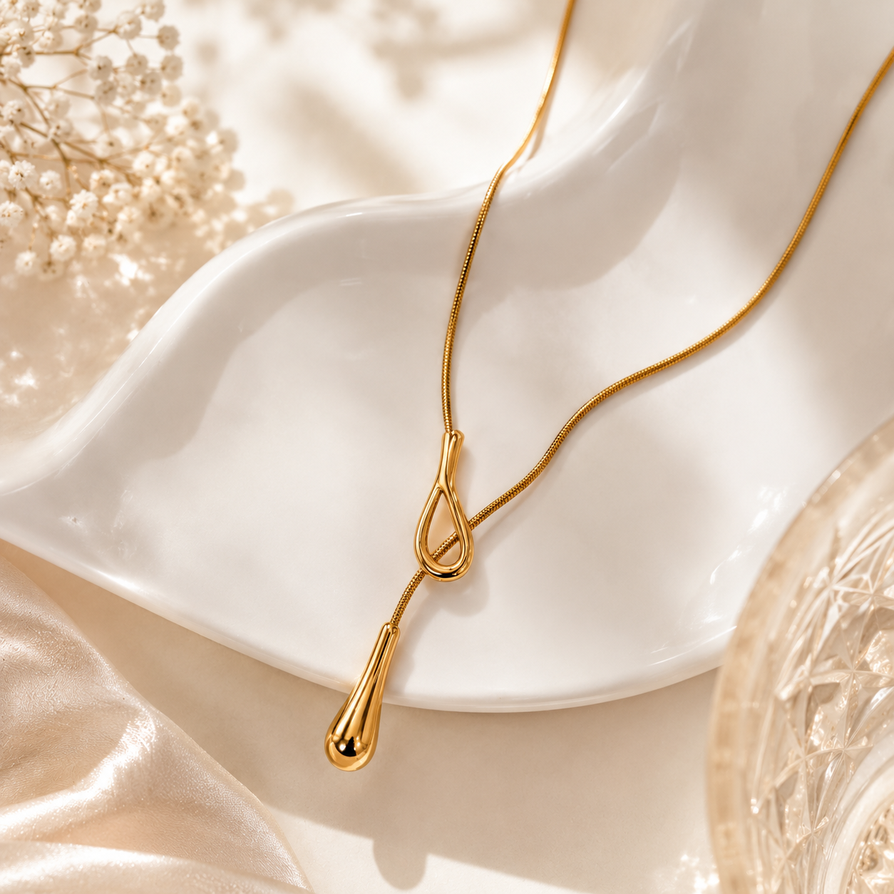 Eternal Drop Necklace – 18K Gold Plated | Tvayi