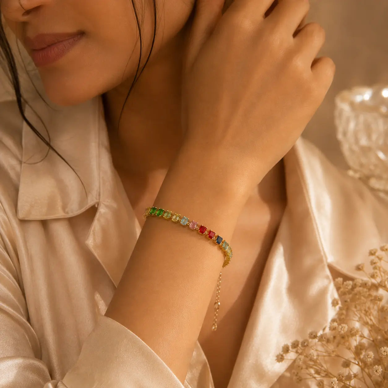 Multi Gem Bracelete | Tvayi