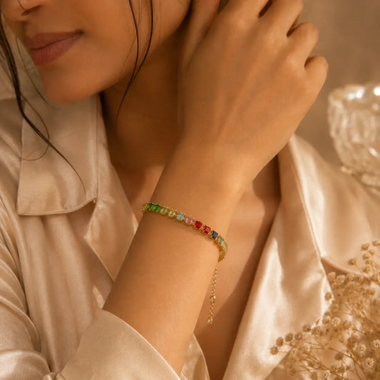 Multi Gem Bracelete | Tvayi