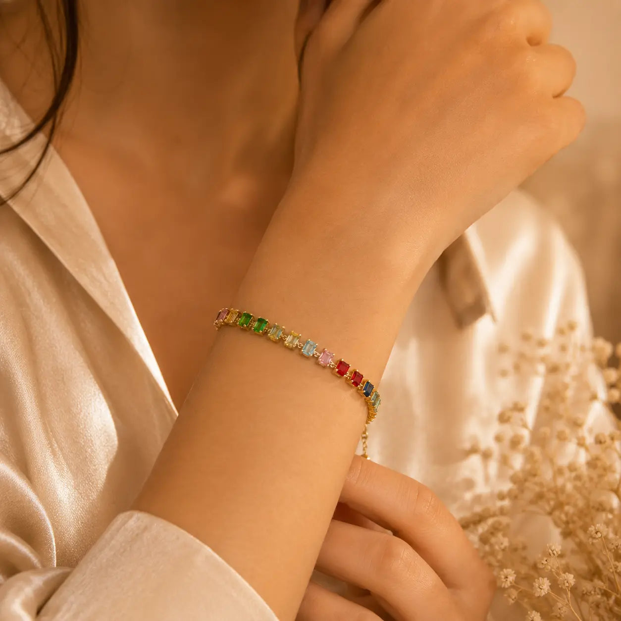 Multi Gem Bracelete | Tvayi