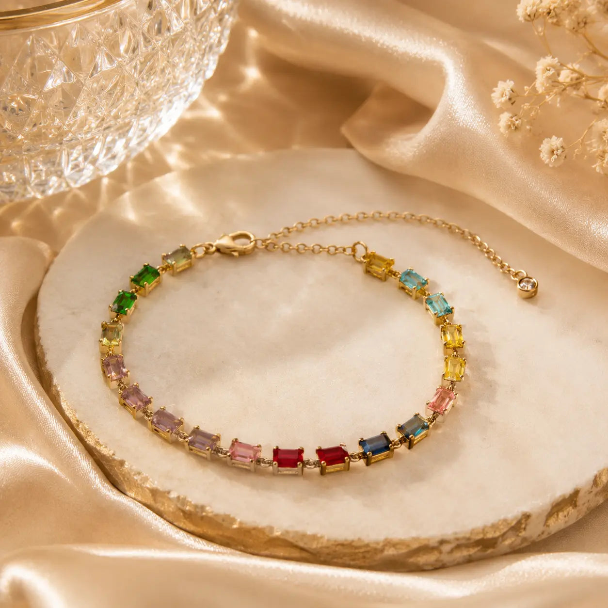Multi Gem Bracelete | Tvayi