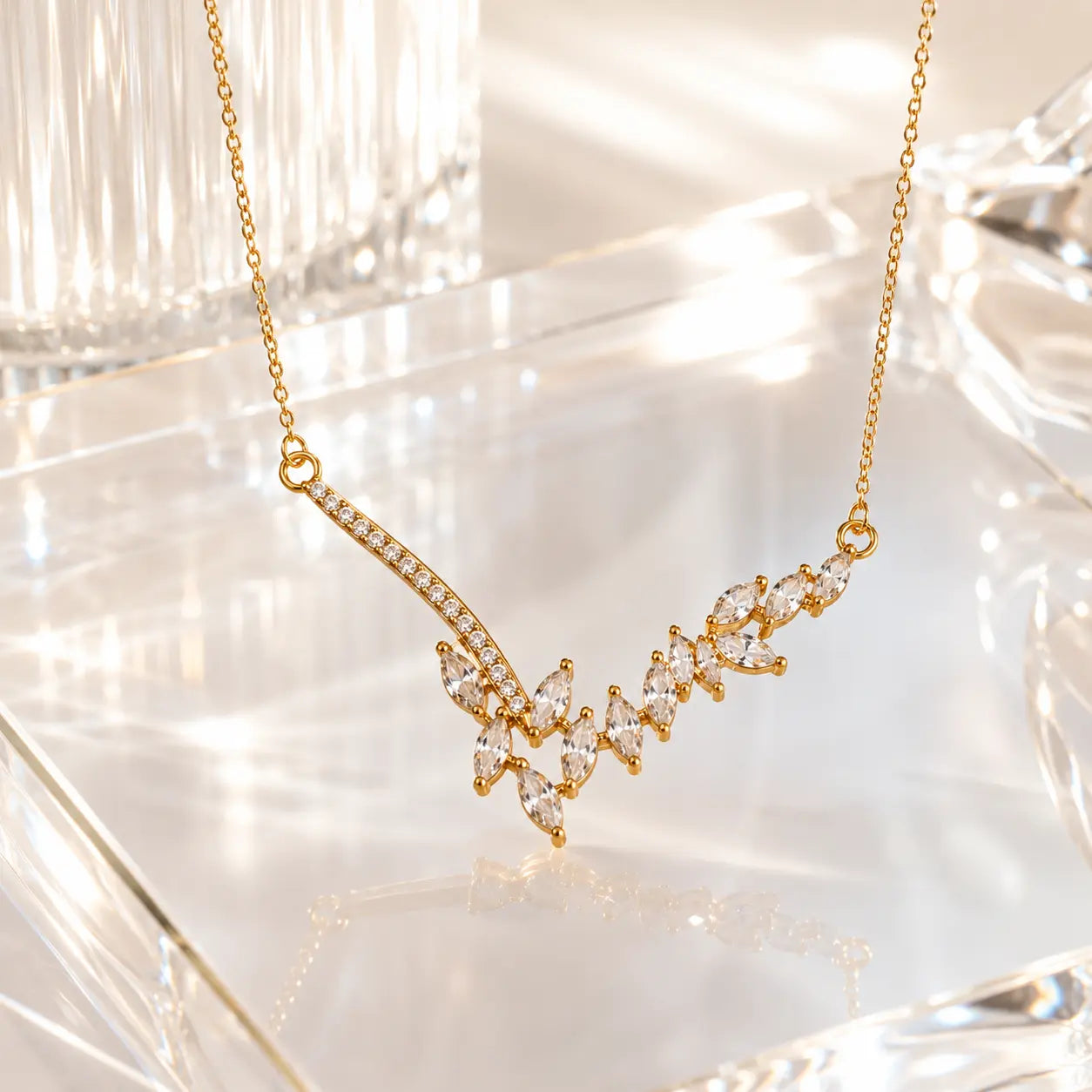 Gold V-Pendant | Tvayi