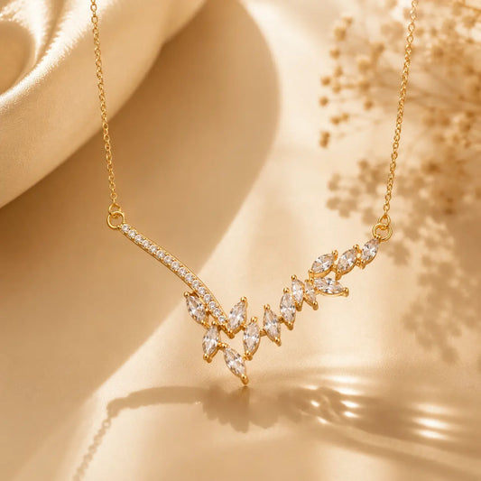 Gold V-Pendant | Tvayi