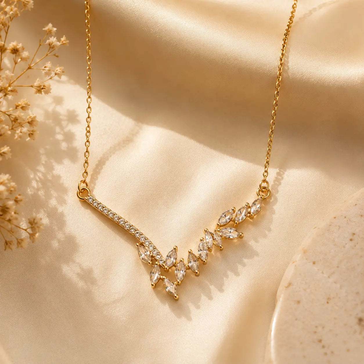 Gold V-Pendant | Tvayi