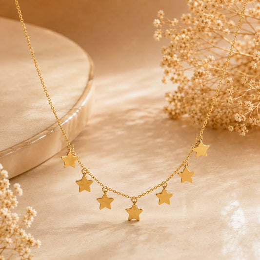 Stellara Star Charm Necklace – 18K Gold Plated