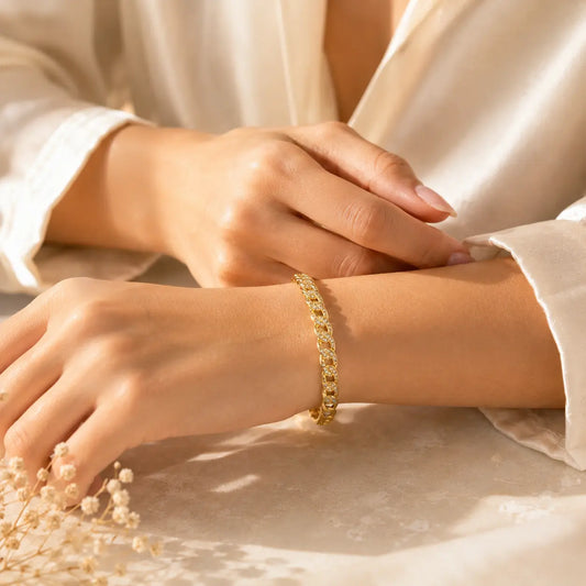 Celeste Infinity Crystal Bracelet – 18K Gold Plated
