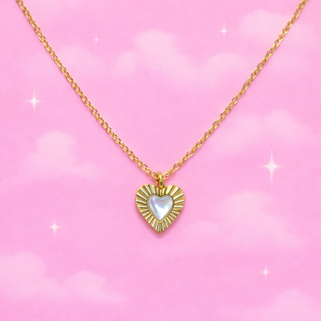 Heart Pendant Minimal Necklace | 18K Gold Plated Waterproof Demi-Fine Jewellery | Tvayi