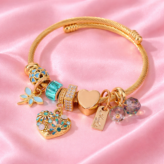 Pandora charm 18k gold plated bracelet | Tvayi