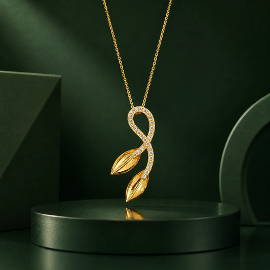 Eterna Infinity Leaf Lab-Grown Diamond Pendant