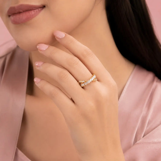 Marquise Crossover Adjustable Ring