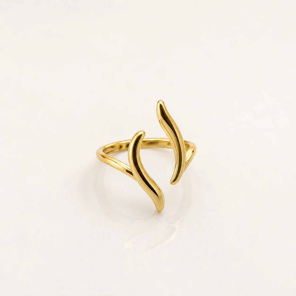 Luna Wave Adjustable Ring | Tvayi