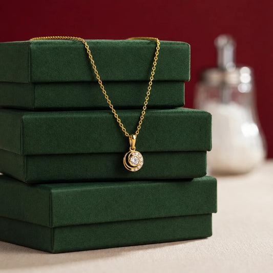 9KT Gold Lab Grown Diamond Halo Pendant Necklace