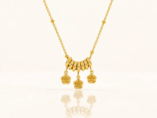 Roselle Bloom Charm Necklace | Tvayi