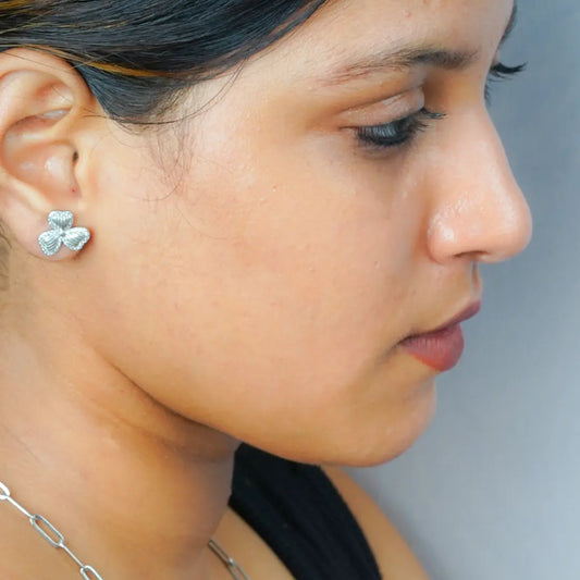 Cherry Blossom White Earrings Tvayi