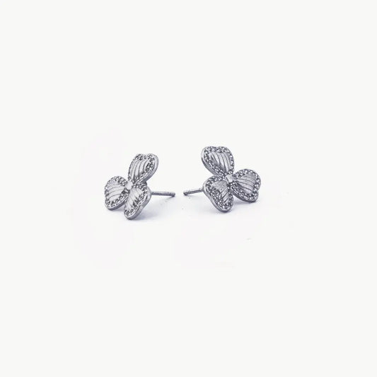 Cherry Blossom White Earrings Tvayi