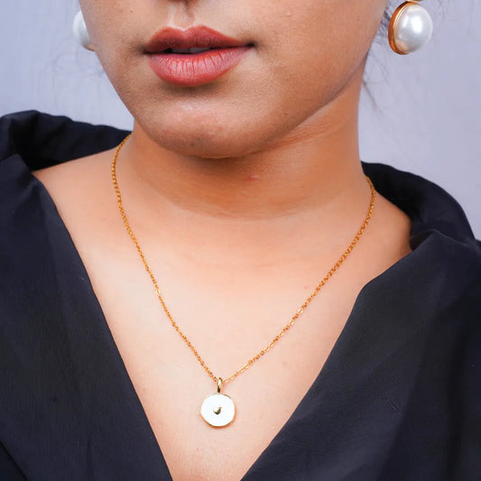 Circular-Shaped with small heart Necklace Tvayi