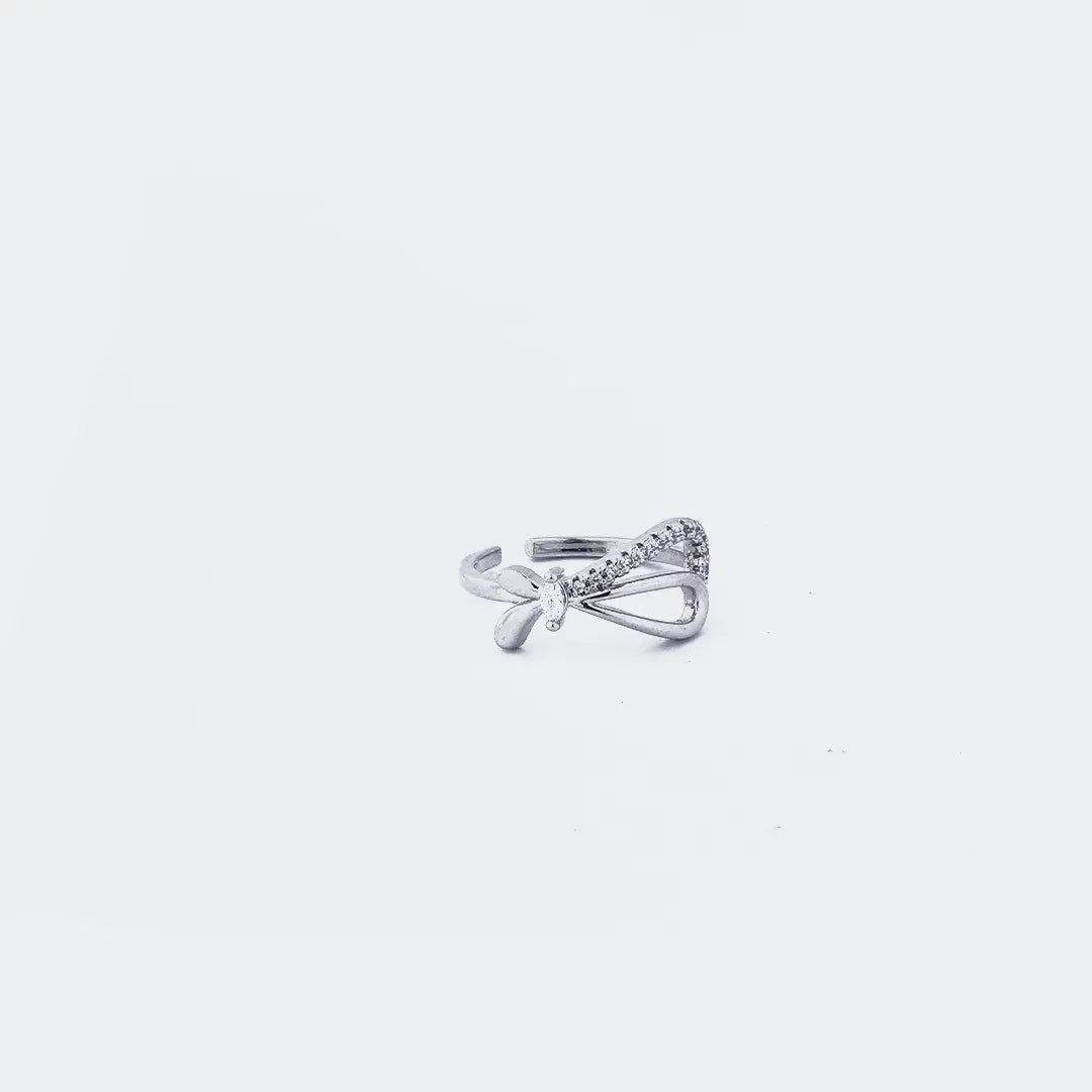 Cubic Open Cuff Ring | Tvayi Jewellery