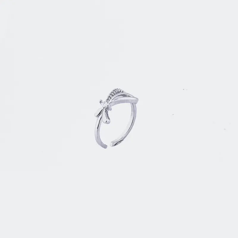 Cubic Open Cuff Ring | Tvayi Jewellery