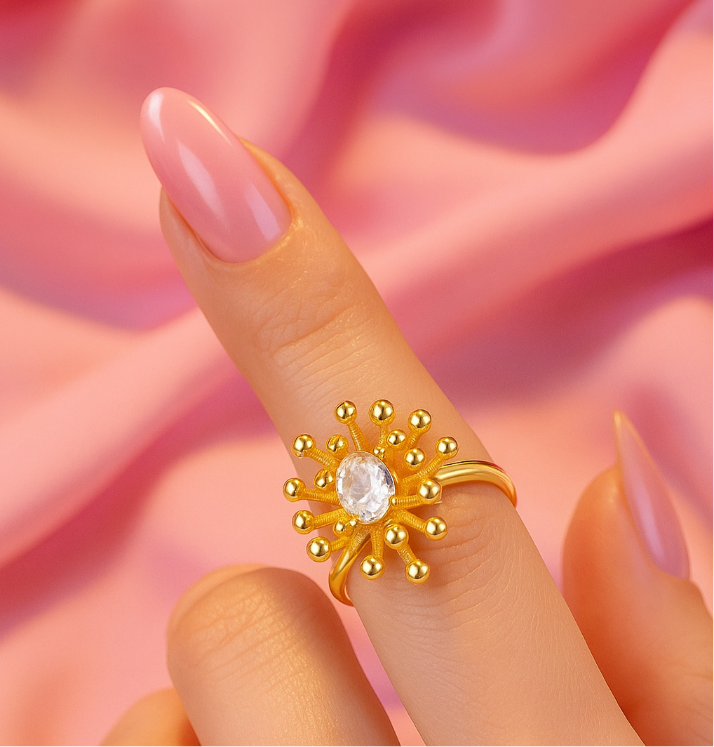 Radiant Burst Flower ring | Tvayi