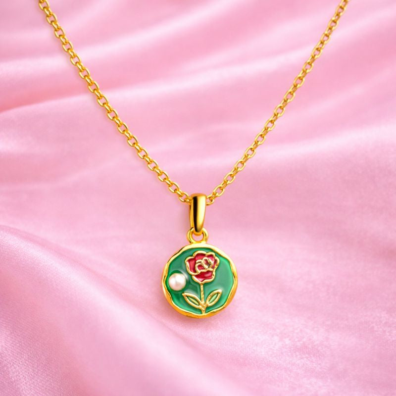 Floréa Signature Pendant – 18K Gold Plated Premium Demi-Fine Jewellery | Tvayi
