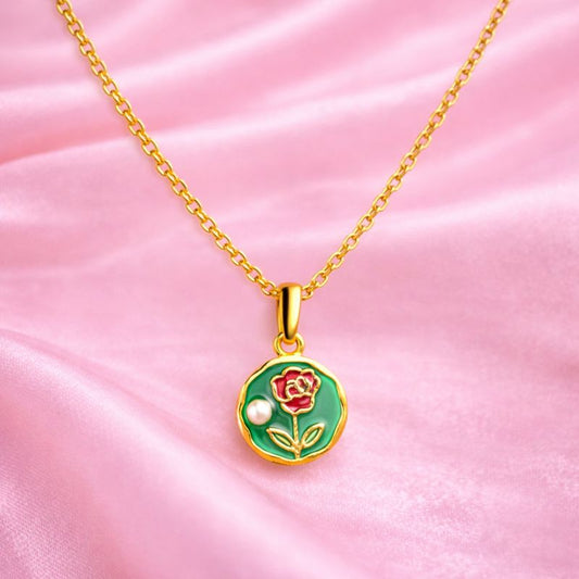 Floréa Signature Pendant – 18K Gold Plated Premium Demi-Fine Jewellery | Tvayi