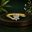 Flora Diamond Bloom Ring in 9KT Gold | Tvayi